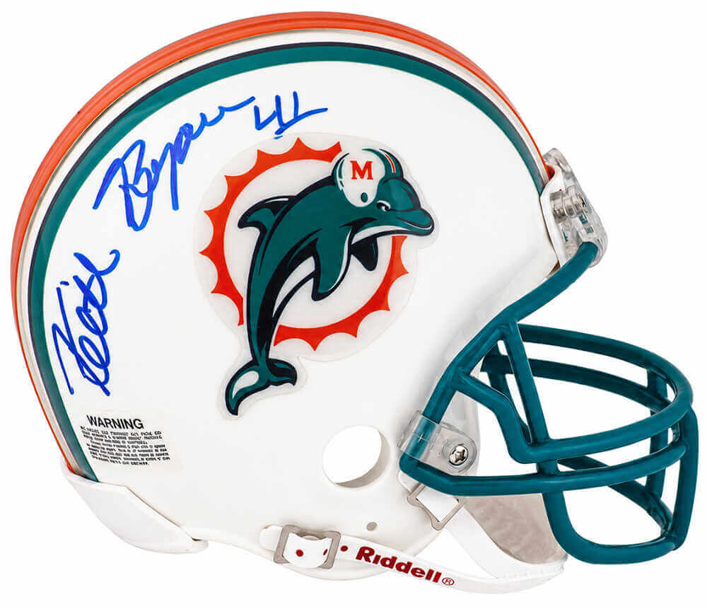 Keith Byars Autographed Miami Dolphins Riddell (VSR4) Mini Helmet-Powers Sports Memorabilia