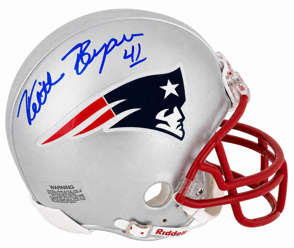 Keith Byars Autographed New England Patriots Throwback Riddell (VSR4) Mini Helmet-Powers Sports Memorabilia