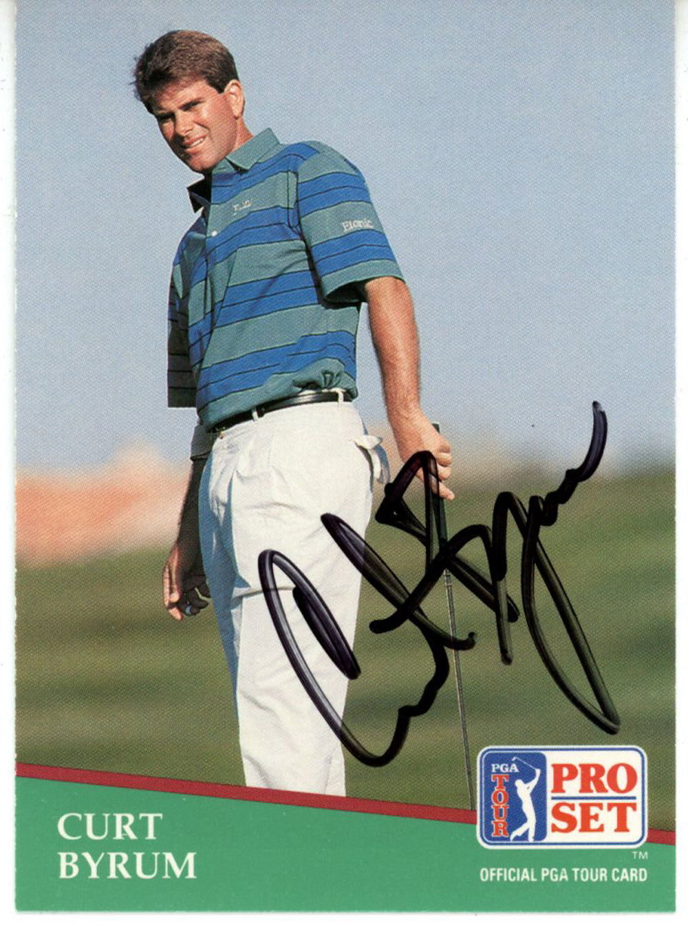 Curt Byrum Pga Signed Card - 1991 Pro Set #147 Beckett Beckett-Powers Sports Memorabilia