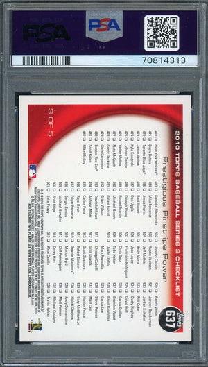 Babe Ruth Lou Gehrig 2010 Topps Baseball Card #637 Graded PSA 9-Powers Sports Memorabilia