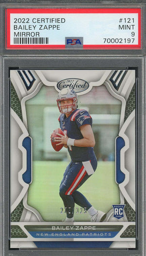 Bailey Zappe 2022 Panini Certified Mirror Rookie Card #121 Graded PSA 9 #/325-Powers Sports Memorabilia