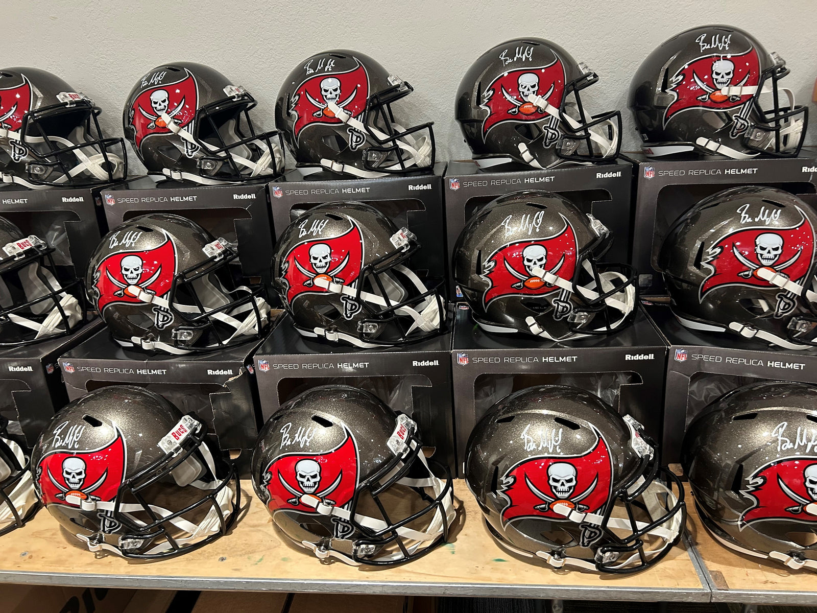 Autographed Baker Mayfield Tampa Bay Buccaneers (Speed) Deluxe Full-Size Replica Helmet - Beckett-Powers Sports Memorabilia