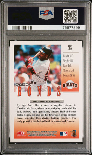 Barry Bonds 1998 Studio Baseball Card #98 Graded PSA 10-Powers Sports Memorabilia