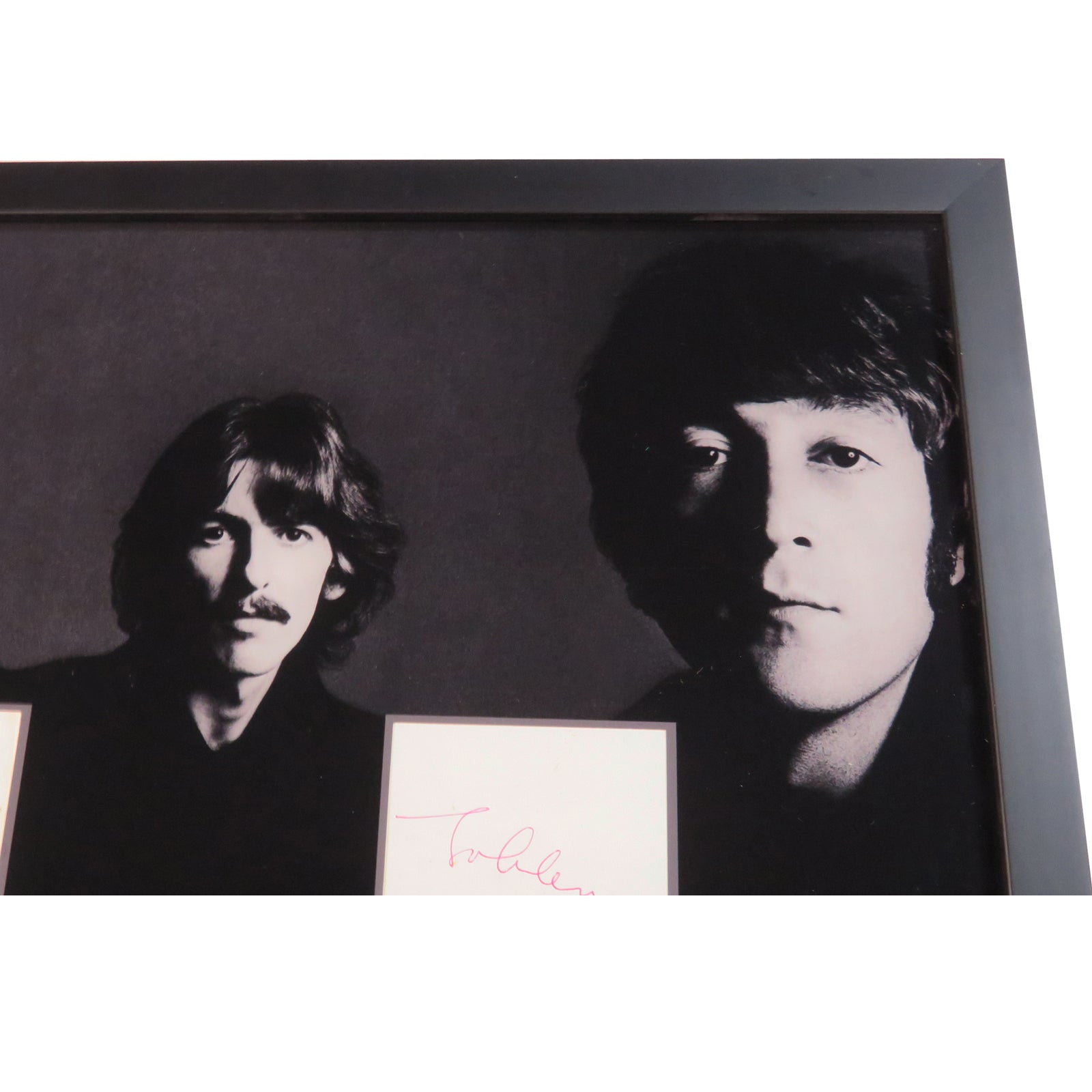 Autographed The Beatles Band Cut Music Display 15 by 30 Framed Piece - JSA, BAS, Caiazzo-Powers Sports Memorabilia