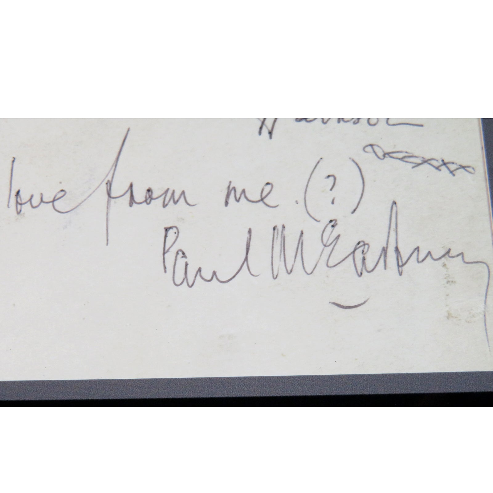 Autographed The Beatles Band Cut Music Display 15 by 30 Framed Piece - JSA, BAS, Caiazzo-Powers Sports Memorabilia