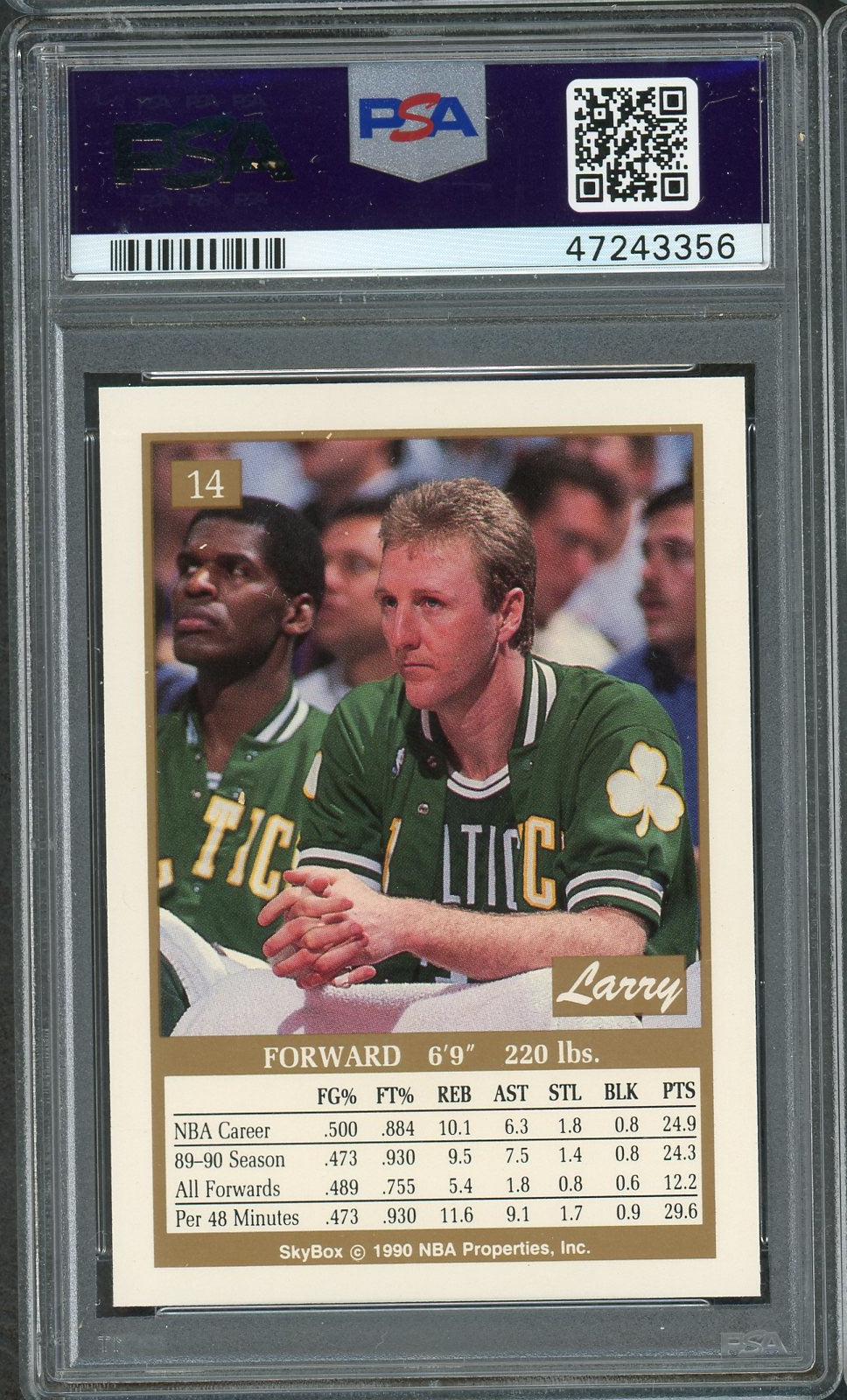 Larry Bird 1990 Skybox Basketball Card #14 Graded PSA 10 GEM MINT-Powers Sports Memorabilia