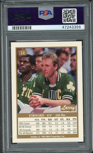 Larry Bird 1990 Skybox Basketball Card #14 Graded PSA 10 GEM MINT-Powers Sports Memorabilia