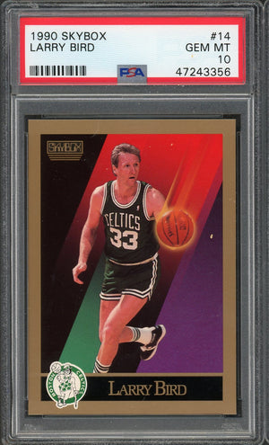 Larry Bird 1990 Skybox Basketball Card #14 Graded PSA 10 GEM MINT-Powers Sports Memorabilia