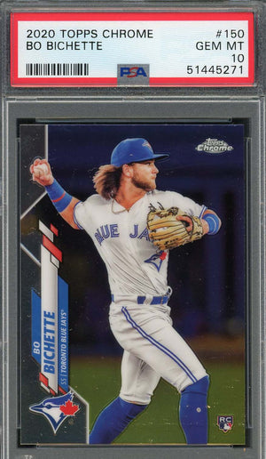 Bo Bichette 2020 Topps Chrome Baseball Rookie Card #150 Graded PSA 10-Powers Sports Memorabilia