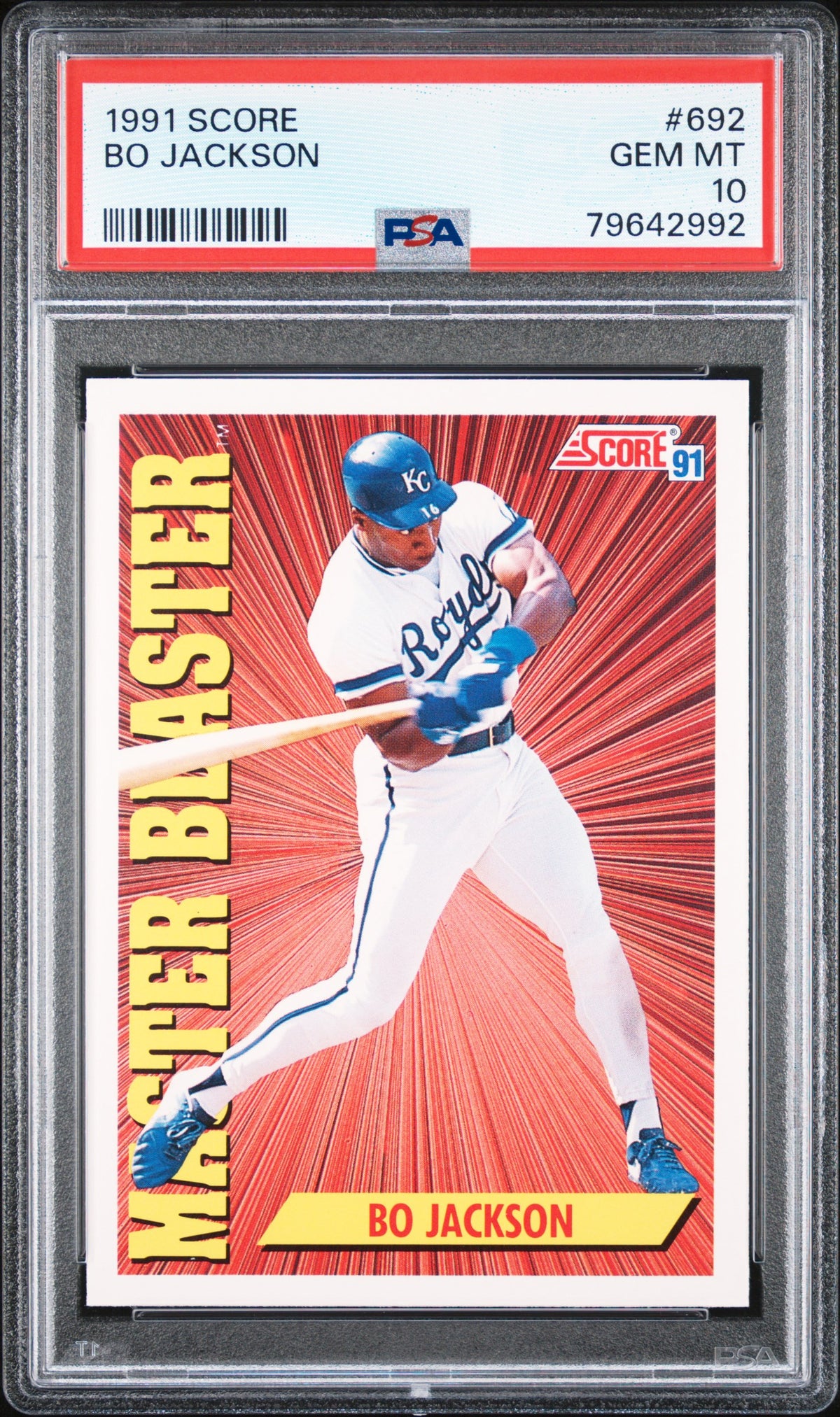 Bo Jackson 1991 Score Baseball Card #692 Graded PSA 10-Powers Sports Memorabilia