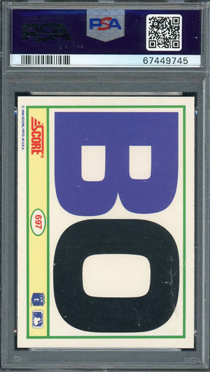 Bo Jackson 1990 Score Bat on Shoulders Baseball Card #697 Graded PSA 7-Powers Sports Memorabilia