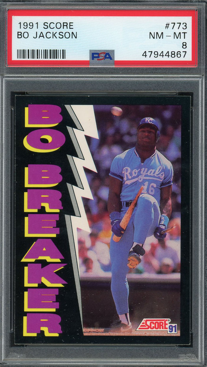 Bo Jackson 1991 Score Bo Breaker Baseball Card #773 Graded PSA 8-Powers Sports Memorabilia