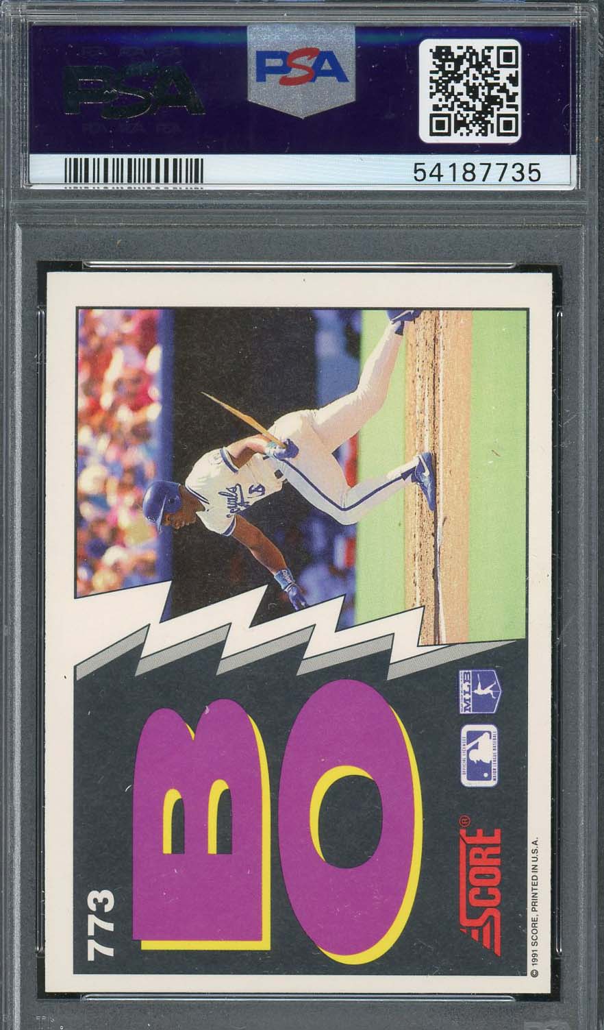 Bo Jackson 1991 Score Bo Breaker Baseball Card #773 Graded PSA 9-Powers Sports Memorabilia