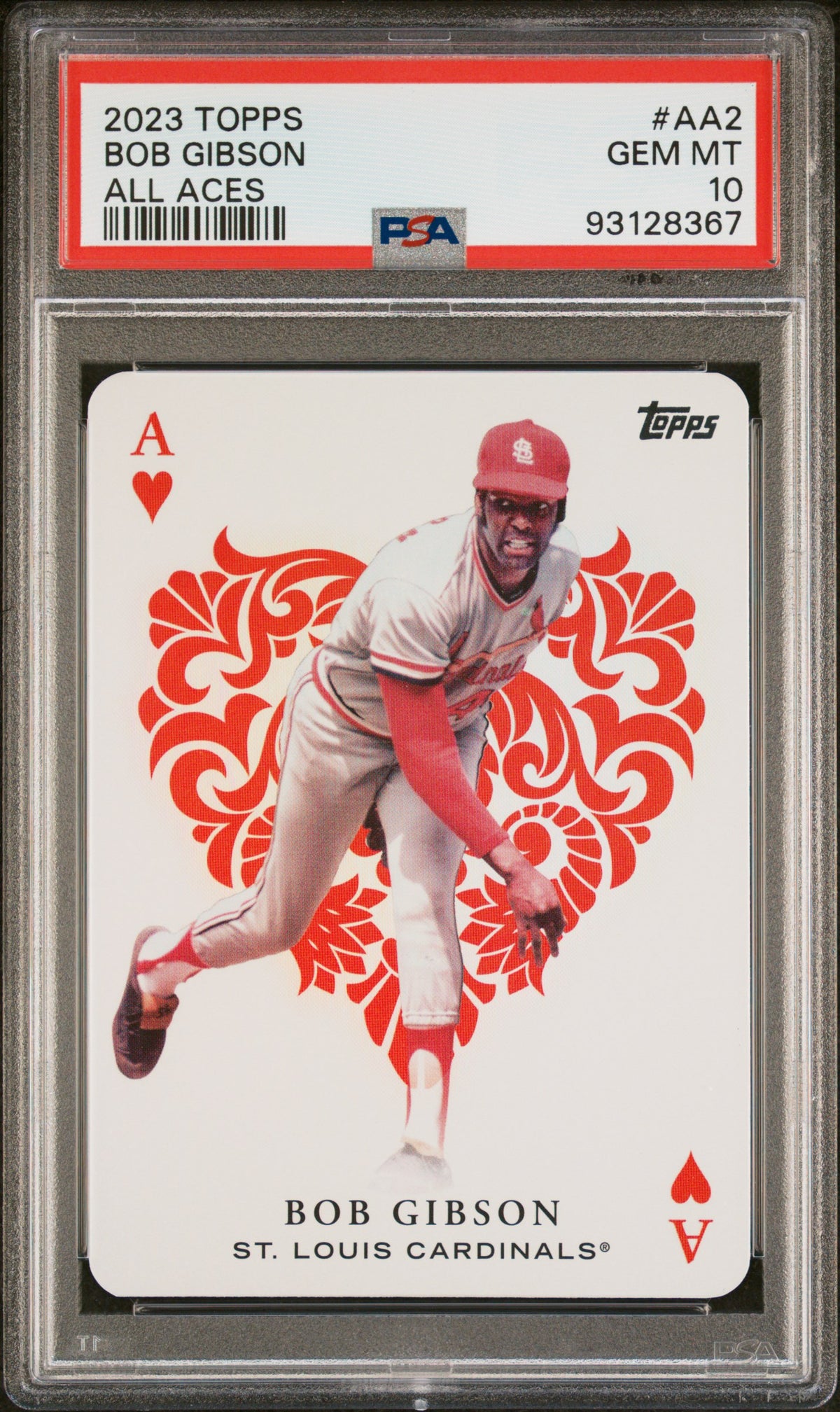 Bob Gibson 2023 Topps All Aces Baseball Card #AA2 Graded PSA 10-Powers Sports Memorabilia