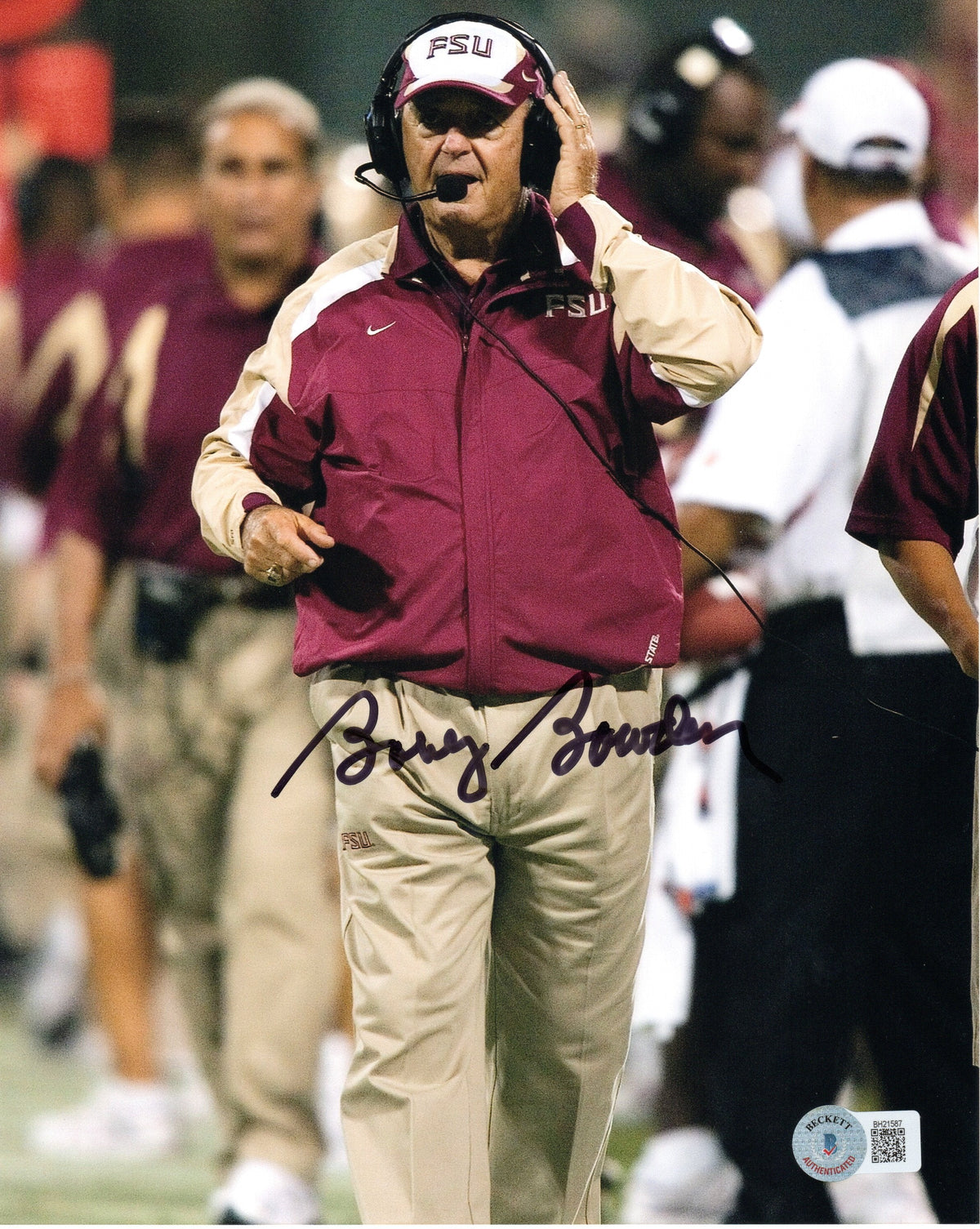 Bobby Bowden Signed Florida State Seminoles 8x10 Photo Beckett #11-Powers Sports Memorabilia