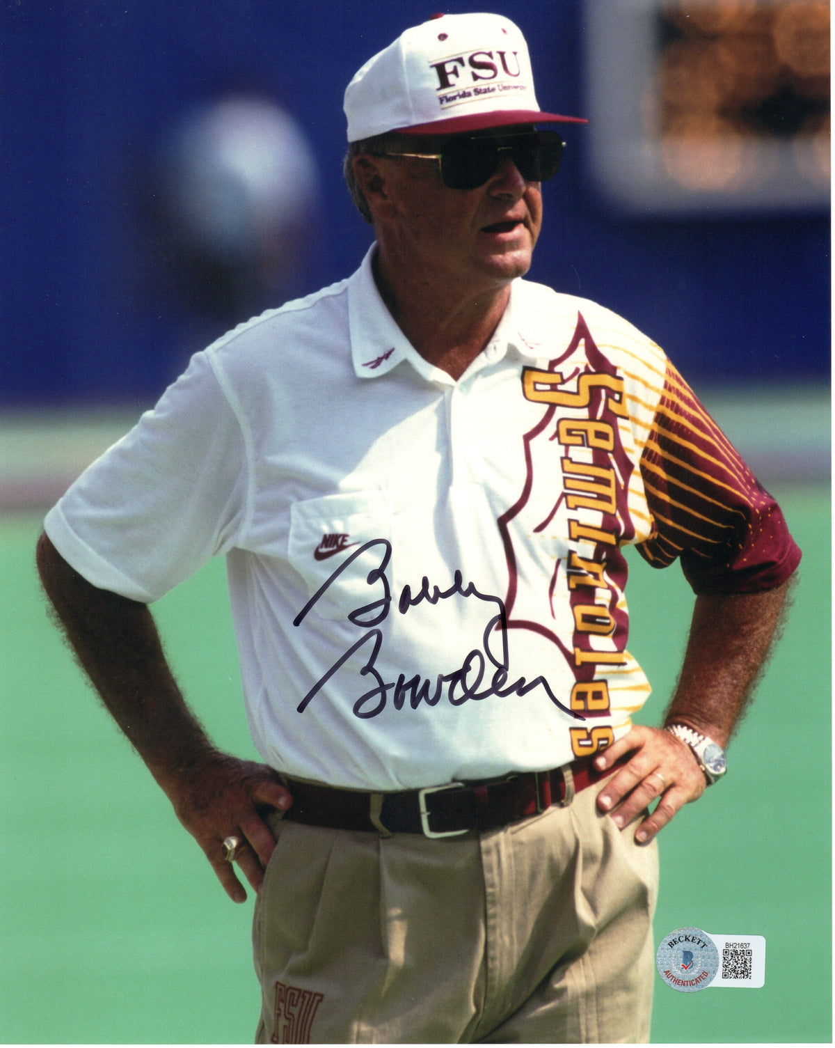 Bobby Bowden Signed Florida State Seminoles 8x10 Photo Beckett #7-Powers Sports Memorabilia