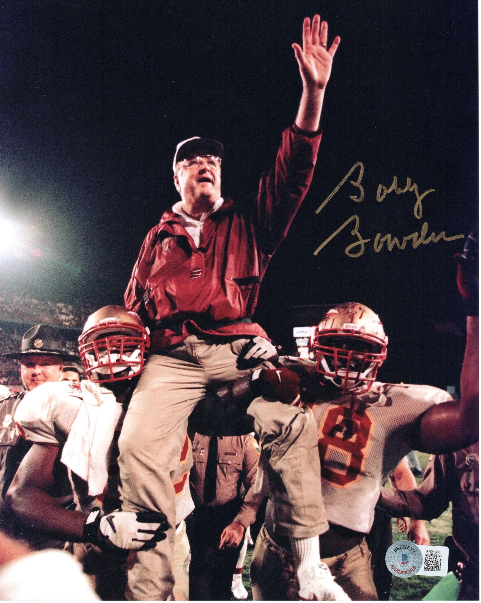 Bobby Bowden Signed Florida State Seminoles 8x10 Photo Beckett #6-Powers Sports Memorabilia