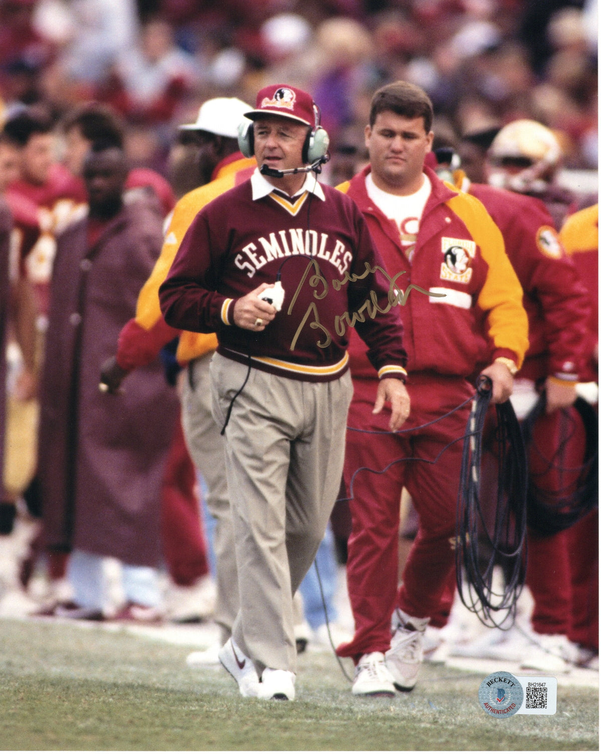 Bobby Bowden Signed Florida State Seminoles 8x10 Photo Beckett #5-Powers Sports Memorabilia