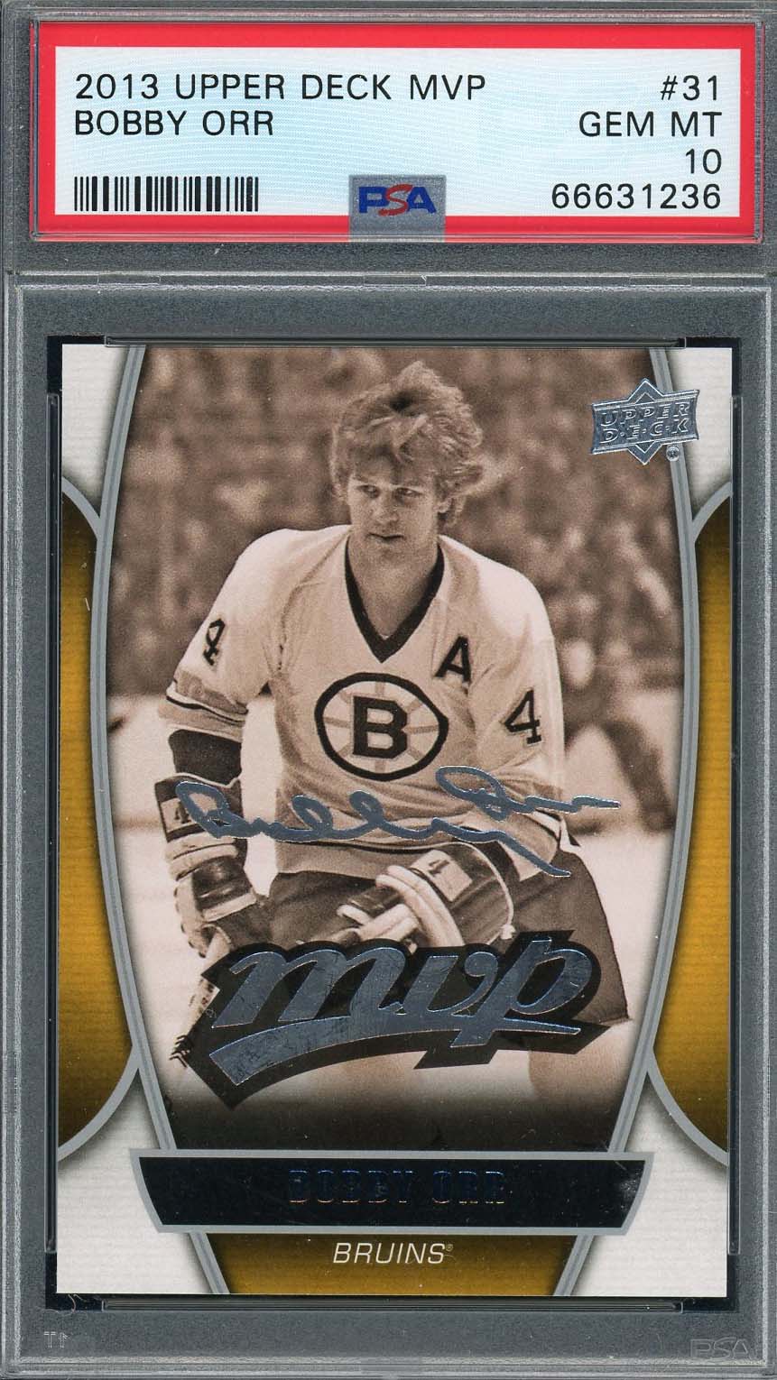 Bobby Orr 2013 Upper Deck MVP Hockey Card #31 Graded PSA 10-Powers Sports Memorabilia