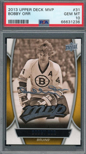 Bobby Orr 2013 Upper Deck MVP Hockey Card #31 Graded PSA 10-Powers Sports Memorabilia