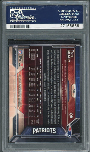 Tom Brady 2015 Topps Chrome Football Card #50 Graded PSA 10 GEM MINT-Powers Sports Memorabilia