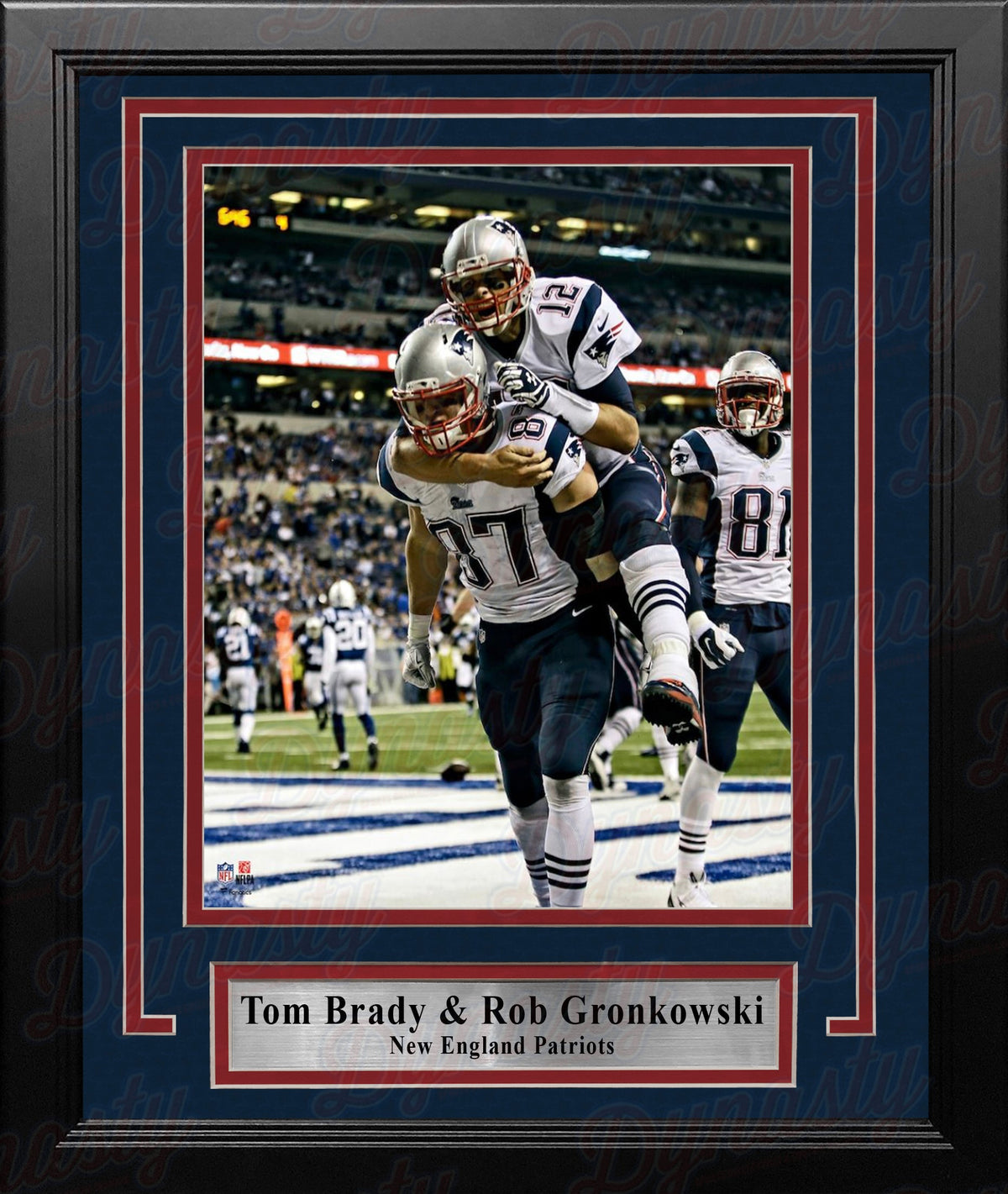 Tom Brady & Rob Gronkowski New England Patriots 8" x 10" Framed Football Display Photo-Powers Sports Memorabilia