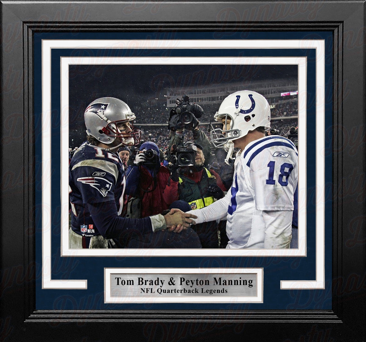 Tom Brady and Peyton Manning 8" x 10" Quarterback Legends Framed Football Display Photo-Powers Sports Memorabilia