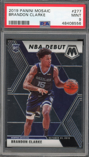 Brandon Clarke Memphis Grizzles 2019 Panini Mosaic Basketball Rookie Card RC #277 Graded PSA 9 MINT-Powers Sports Memorabilia