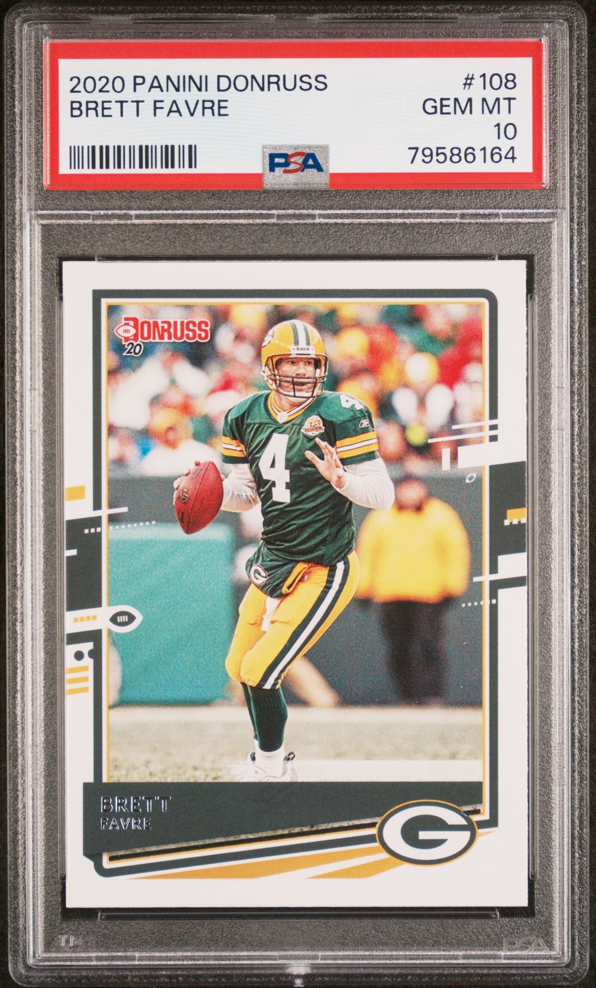 Brett Favre 2020 Panini Donruss Football Card #108 Graded PSA 10-Powers Sports Memorabilia