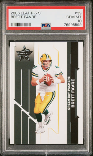 Brett Favre 2006 Leaf Rookies and Stars Football Card #39 Graded PSA 10-Powers Sports Memorabilia