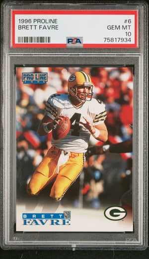 Brett Favre 1996 Proline Football Card #6 Graded PSA 10-Powers Sports Memorabilia