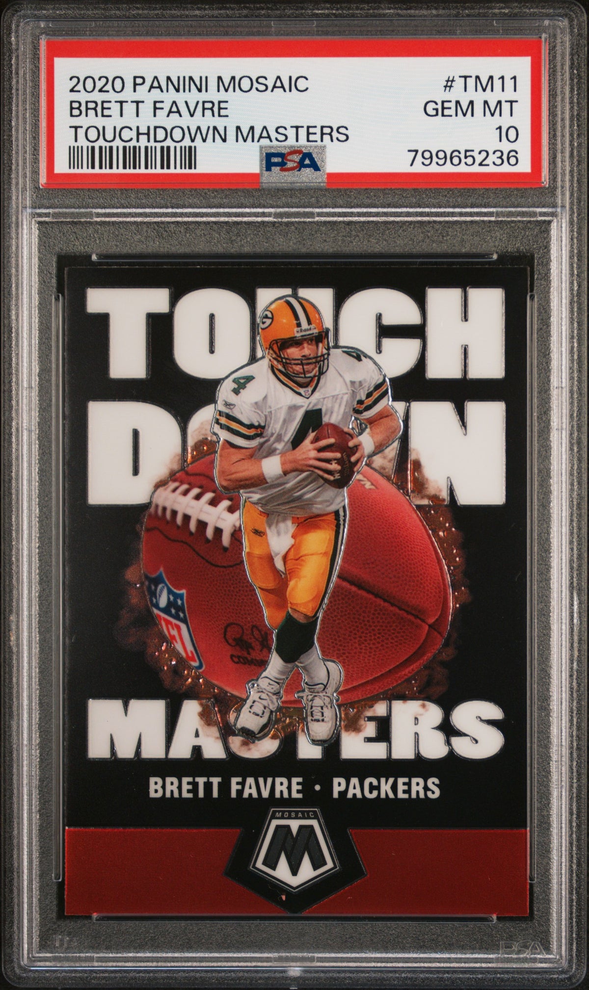 Brett Favre 2020 Panini Mosaic Touchdown Masters Football Card #TM11 PSA 10-Powers Sports Memorabilia