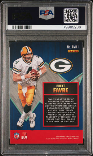 Brett Favre 2020 Panini Mosaic Touchdown Masters Football Card #TM11 PSA 10-Powers Sports Memorabilia