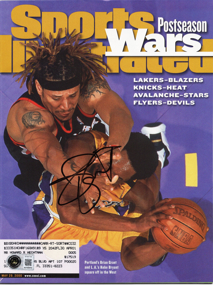 Brian Grant Signed Portland Trail Blazers Sports Illustrated 5/29/2000 Beckett-Powers Sports Memorabilia