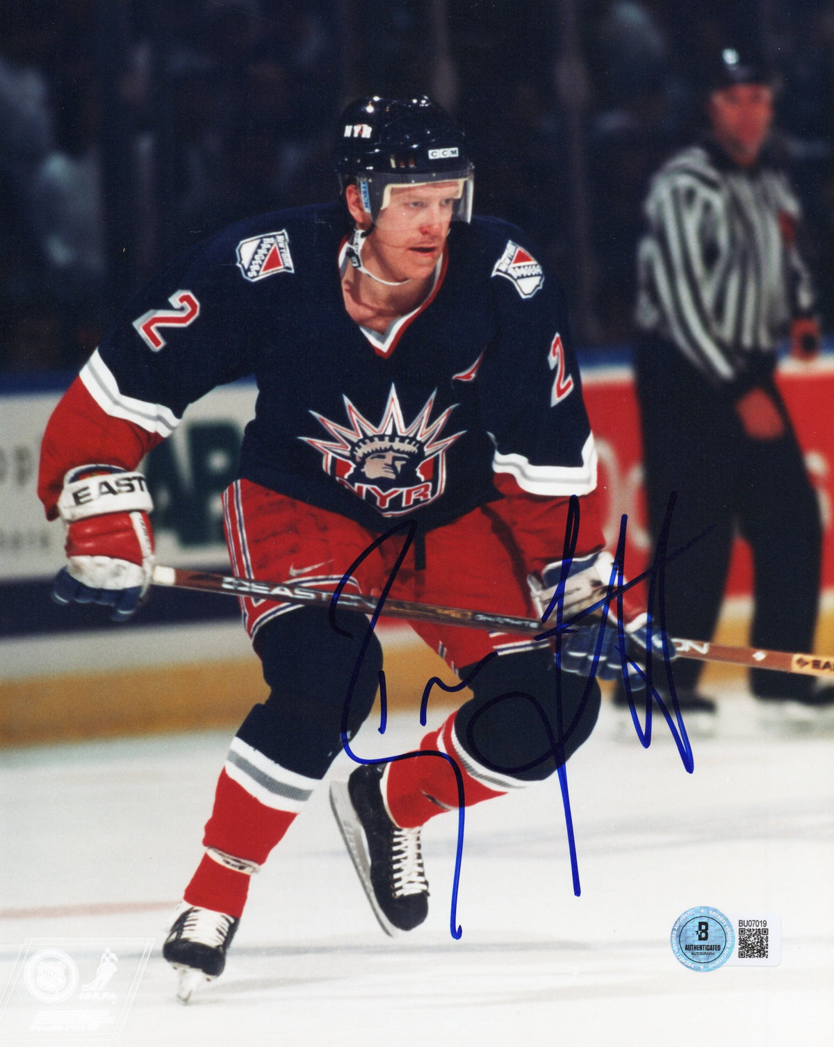 Brian Leetch Signed New York Rangers 8x10 Photo Beckett-Powers Sports Memorabilia