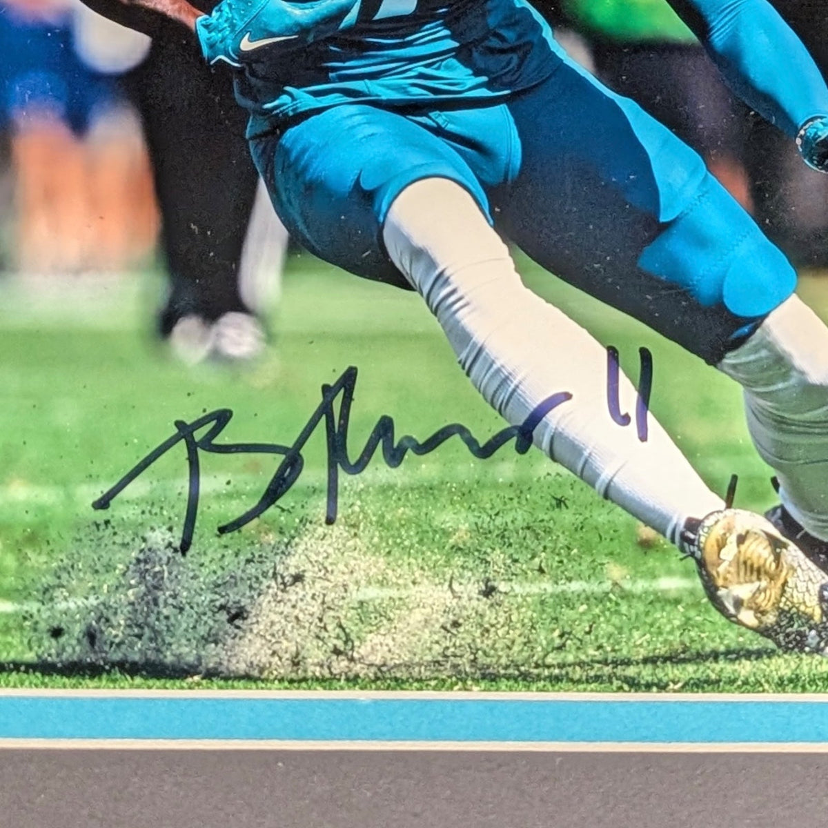Autographed Brian Thomas Jr. Jacksonville Jaguars Deluxe Framed 8x10 Photo - Fanatics-Powers Sports Memorabilia