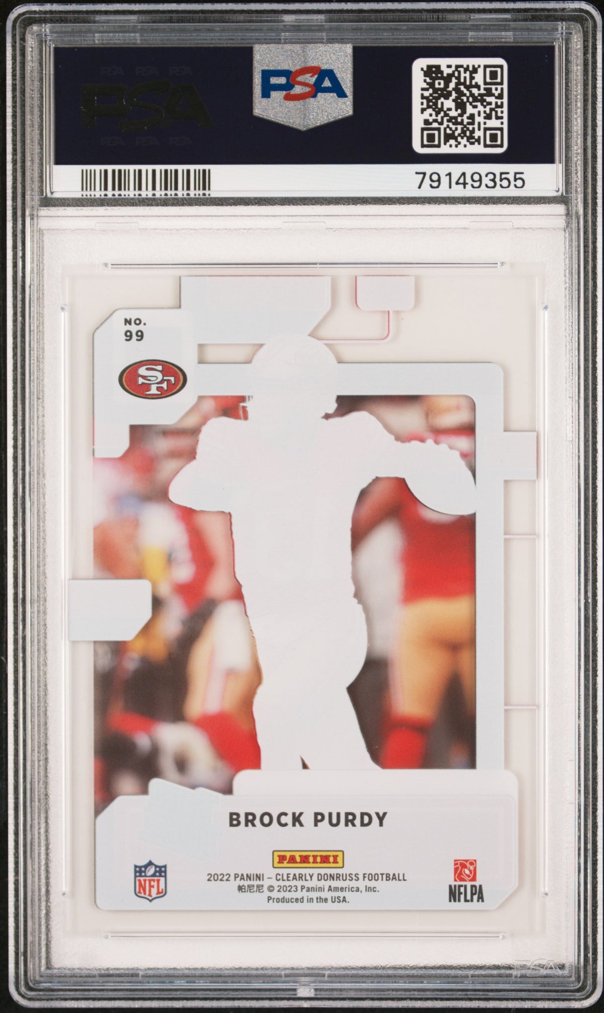 Brock Purdy 2022 Panini Clearly Donruss Rookie Card #99 Graded PSA 9-Powers Sports Memorabilia