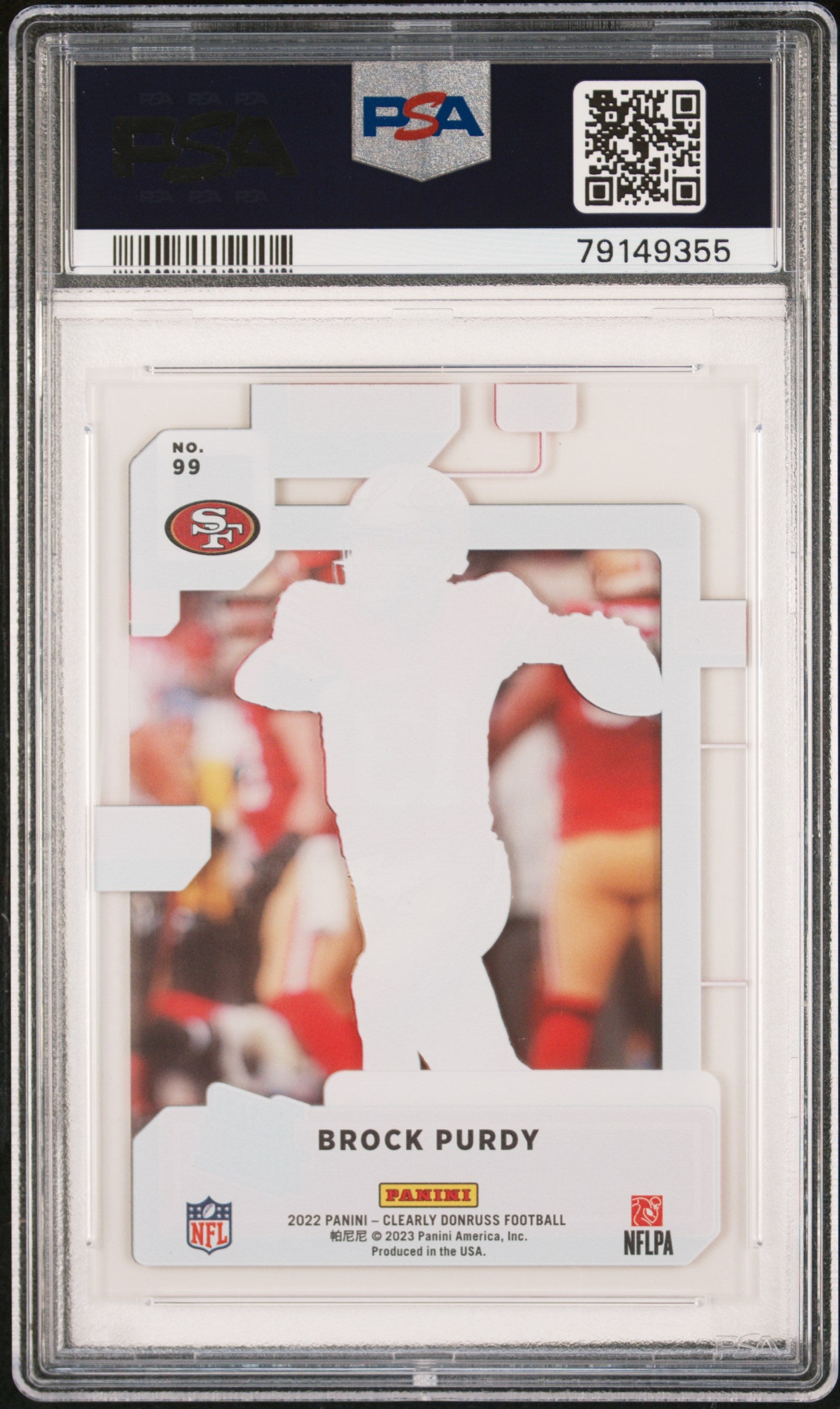 Brock Purdy 2022 Panini Clearly Donruss Rookie Card #99 Graded PSA 9-Powers Sports Memorabilia