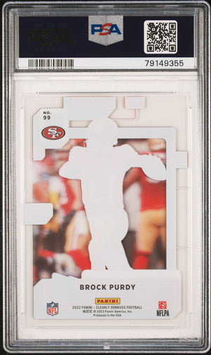 Brock Purdy 2022 Panini Clearly Donruss Rookie Card #99 Graded PSA 9-Powers Sports Memorabilia