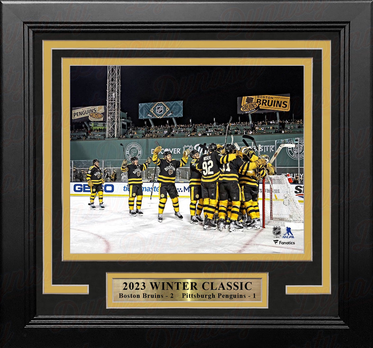 Boston Bruins 2023 Winter Classic Champions Team Celebration 8" x 10" Framed Hockey Display Photo-Powers Sports Memorabilia