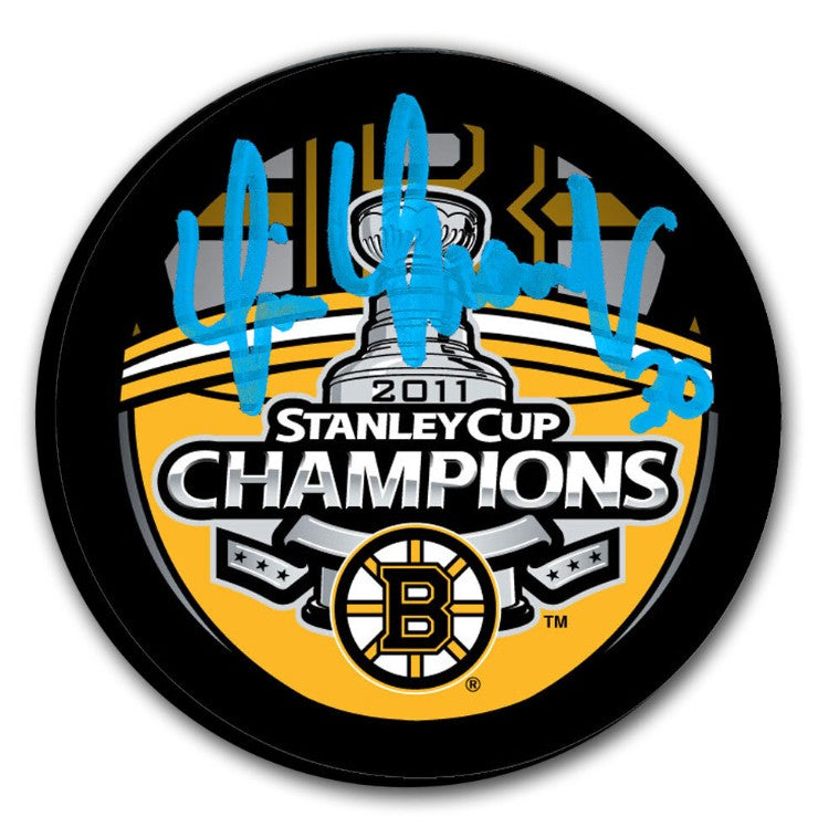 Tim Thomas Boston Bruins Signed 2011 Stanley Cup Champions Puck-Powers Sports Memorabilia