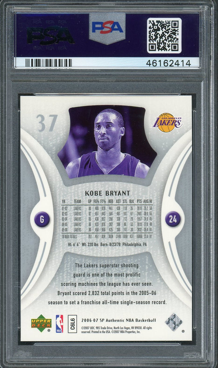 Kobe Bryant 2006 SP Authentic Upper Deck Basketball Card #37 Graded PSA 9 MINT-Powers Sports Memorabilia