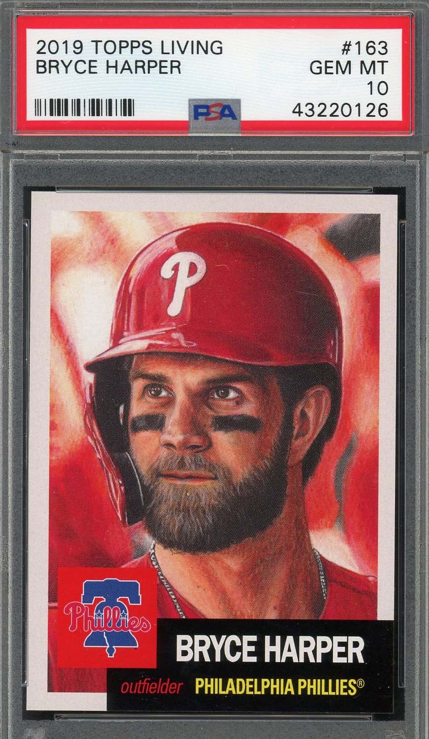 Bryce Harper 2019 Topps Living Baseball Card #163 Graded PSA 10-Powers Sports Memorabilia