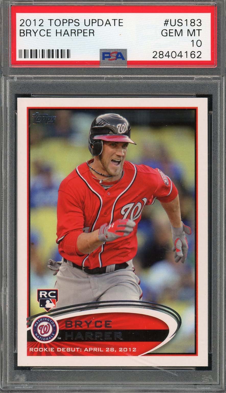 Bryce Harper 2012 Topps Update Baseball Rookie Card RC #US183 Graded PSA 10-Powers Sports Memorabilia