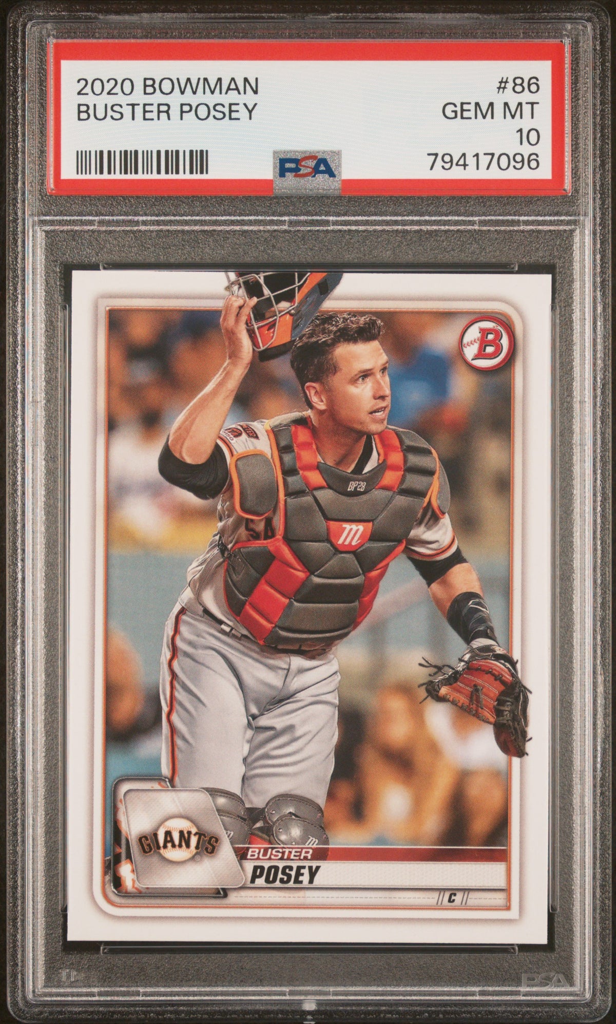 Buster Posey 2020 Panini Bowman Baseball Card #86 Graded PSA 10-Powers Sports Memorabilia