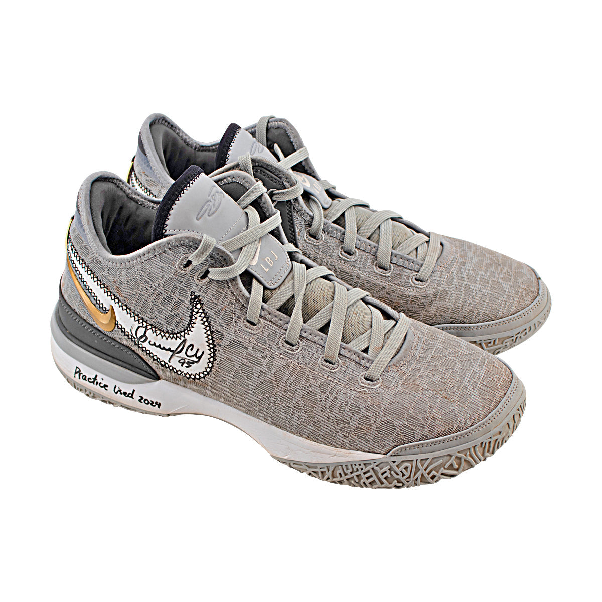 Oswaldo Cabrera New York Yankees Signed Inscribed Nike Zoom Lebron NXXT Gen Wolf 2024 Practice Used Sneakers-Powers Sports Memorabilia