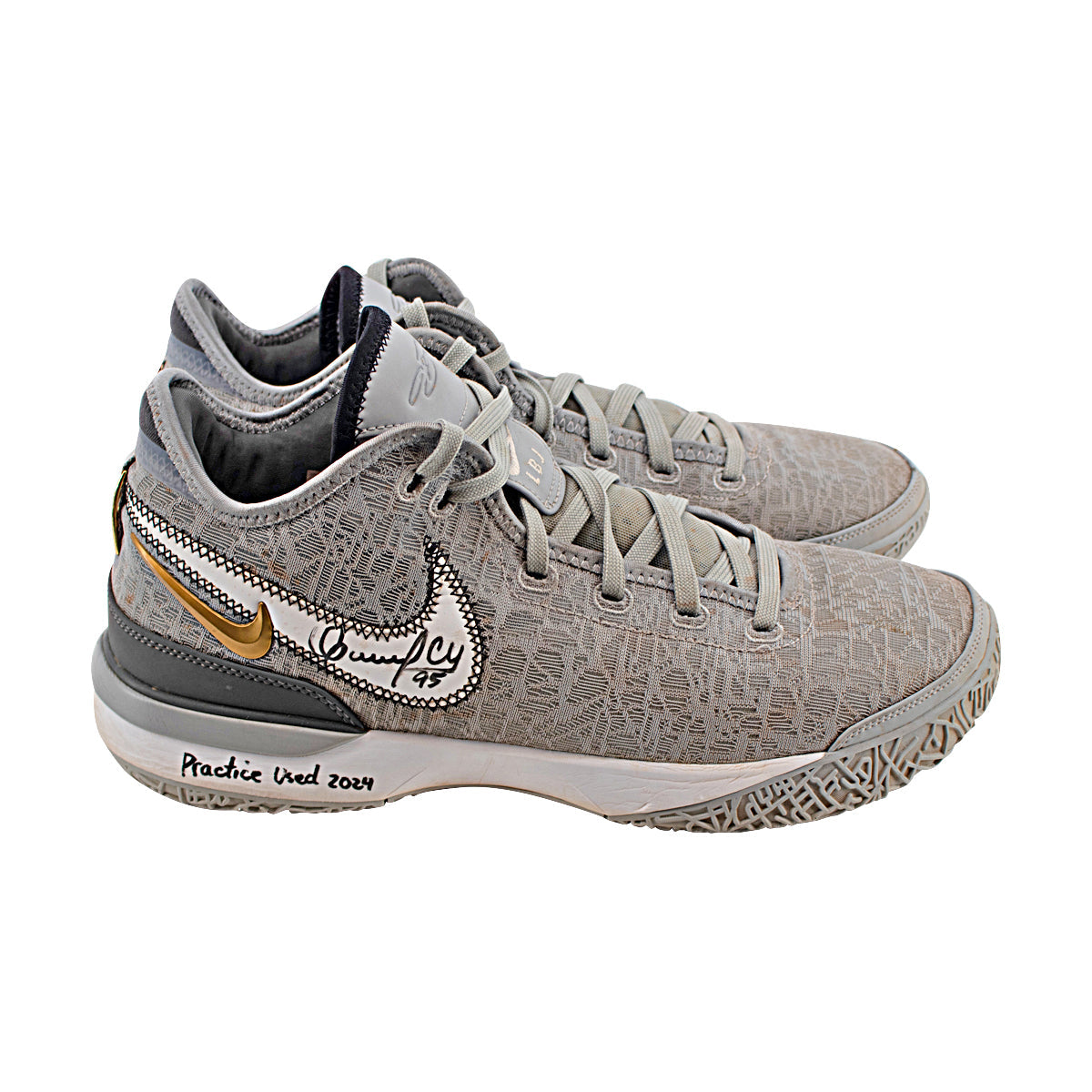 Oswaldo Cabrera New York Yankees Signed Inscribed Nike Zoom Lebron NXXT Gen Wolf 2024 Practice Used Sneakers-Powers Sports Memorabilia