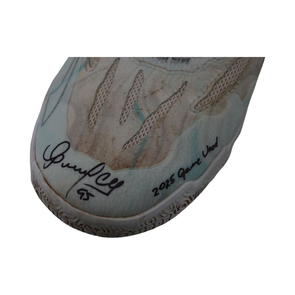 Oswaldo Cabrera New York Yankees Signed Inscribed 2025 Game Used Lamelo Ball Puma MB.03 Iridescent Cleats-Powers Sports Memorabilia