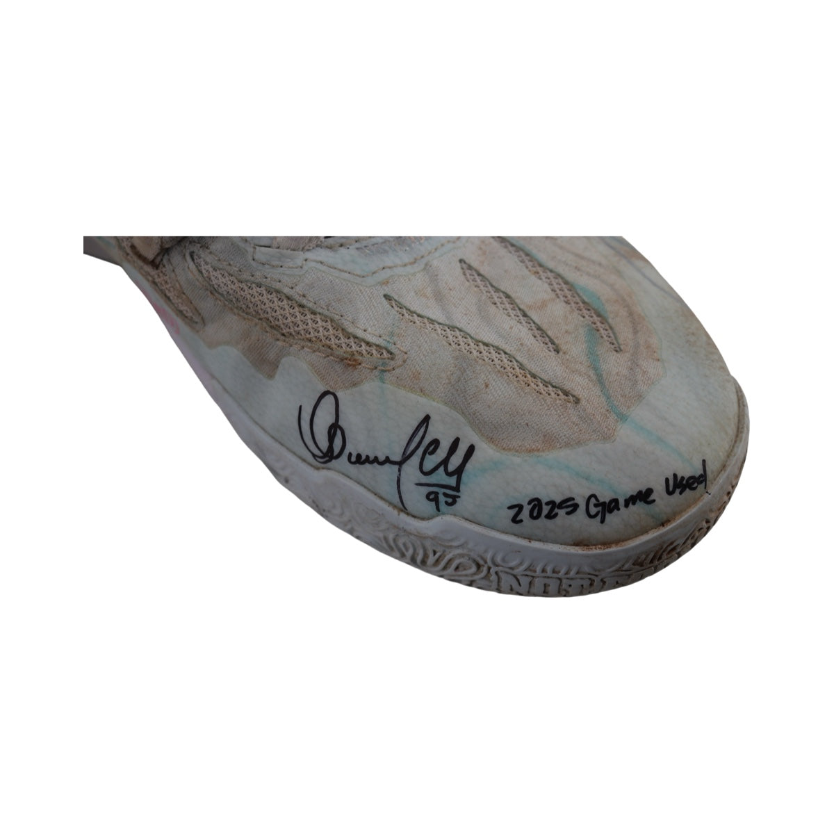 Oswaldo Cabrera New York Yankees Signed Inscribed 2025 Game Used Lamelo Ball Puma MB.03 Iridescent Cleats-Powers Sports Memorabilia
