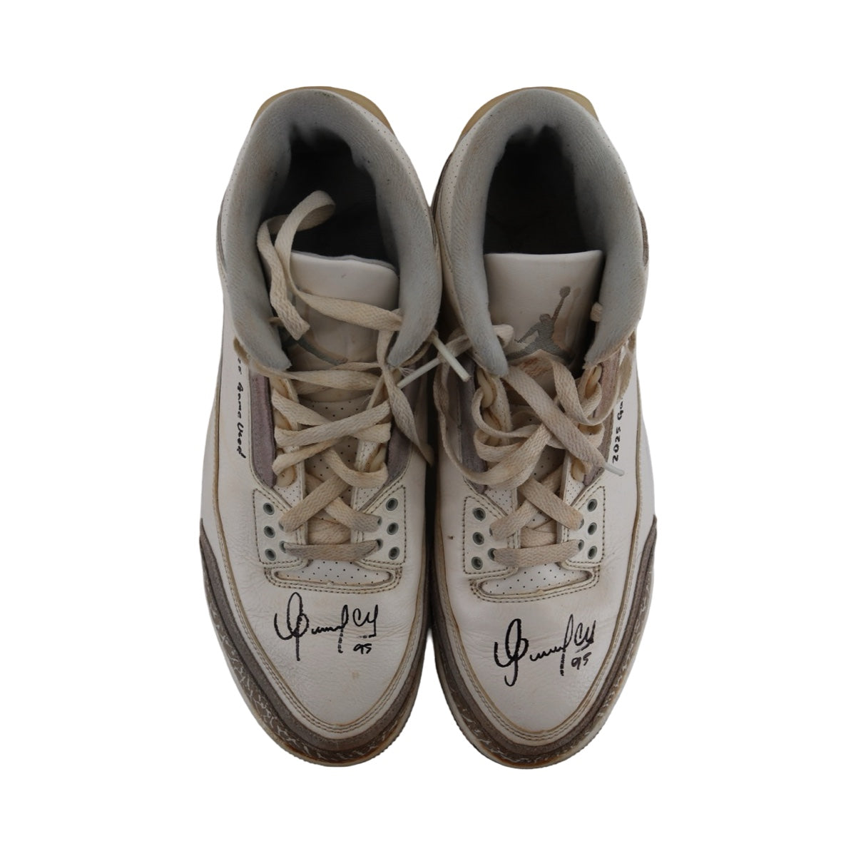 Oswaldo Cabrera New York Yankees Signed Inscribed 2025 Game Used White/Grey Jordan 3 Cleats-Powers Sports Memorabilia